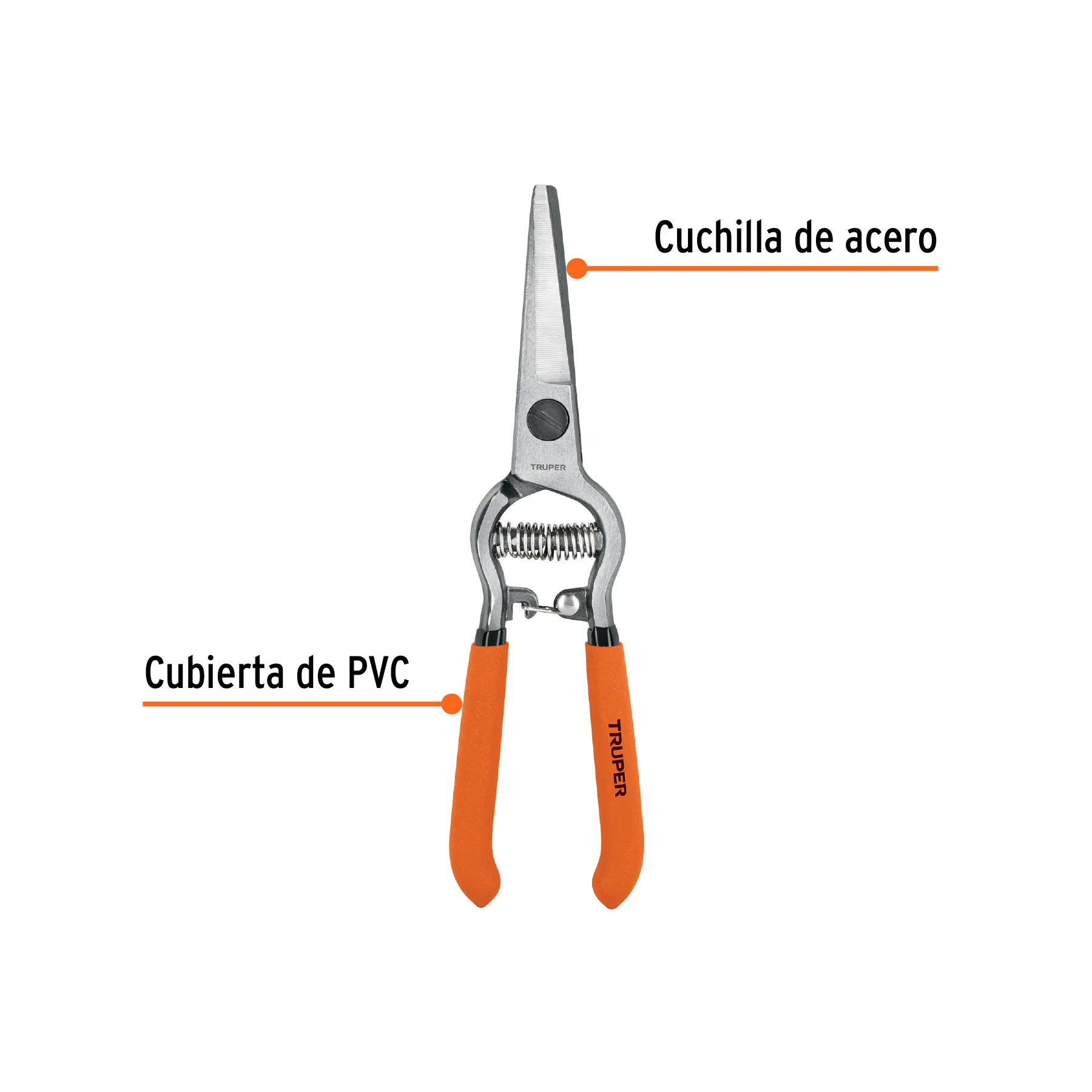 Tijeras para poda (una mano) 8 " (20 cm) Truper Forjadas