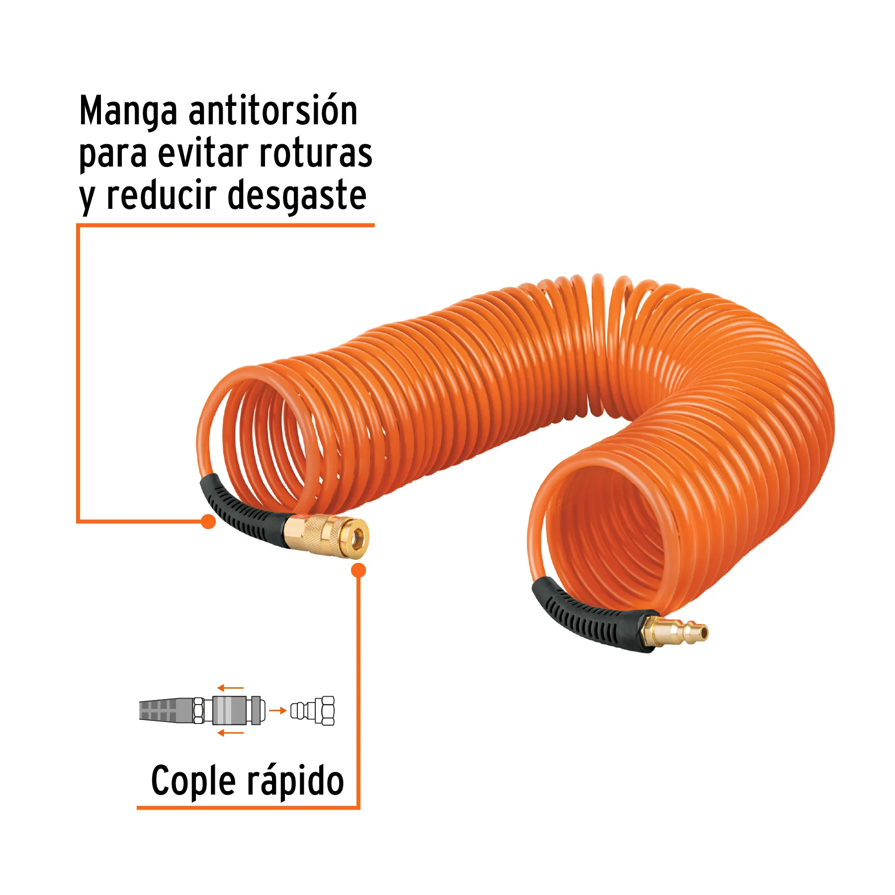 Manguera para compresor 15.2 m Truper