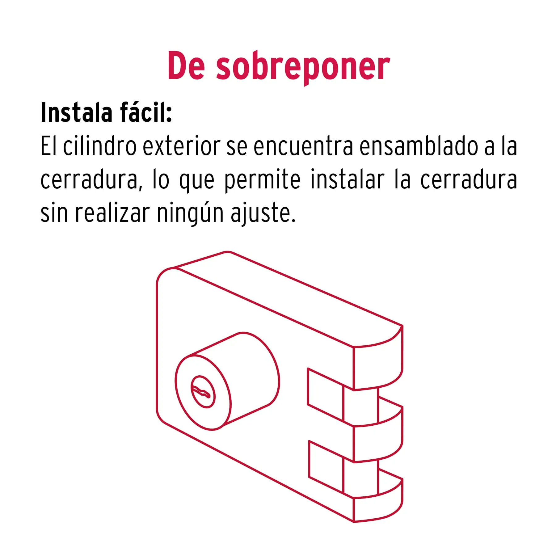 Cerradura de sobreponer Hermex Para puerta corredizas Derecha