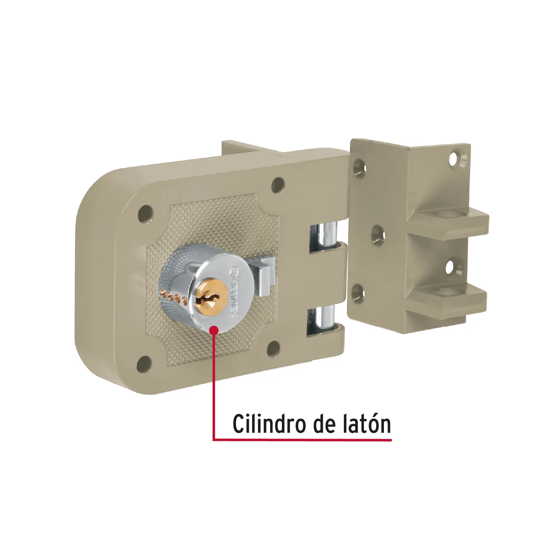 Cerradura de sobreponer Hermex Para puerta corredizas Derecha
