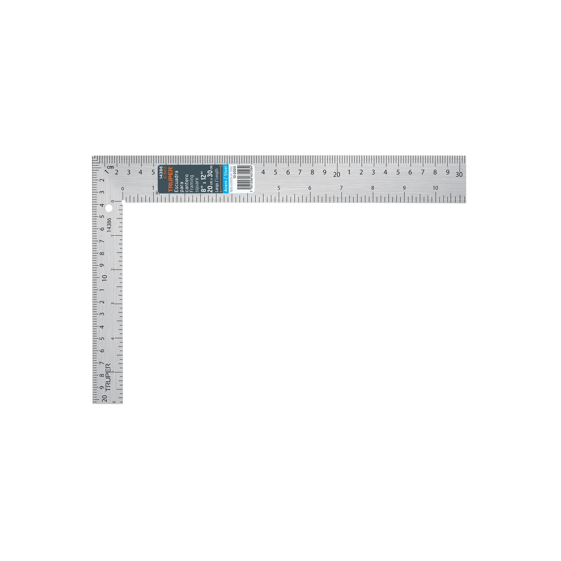 Escuadra 8 " x 12 " (20 cm x 30 cm) Truper Para cantero