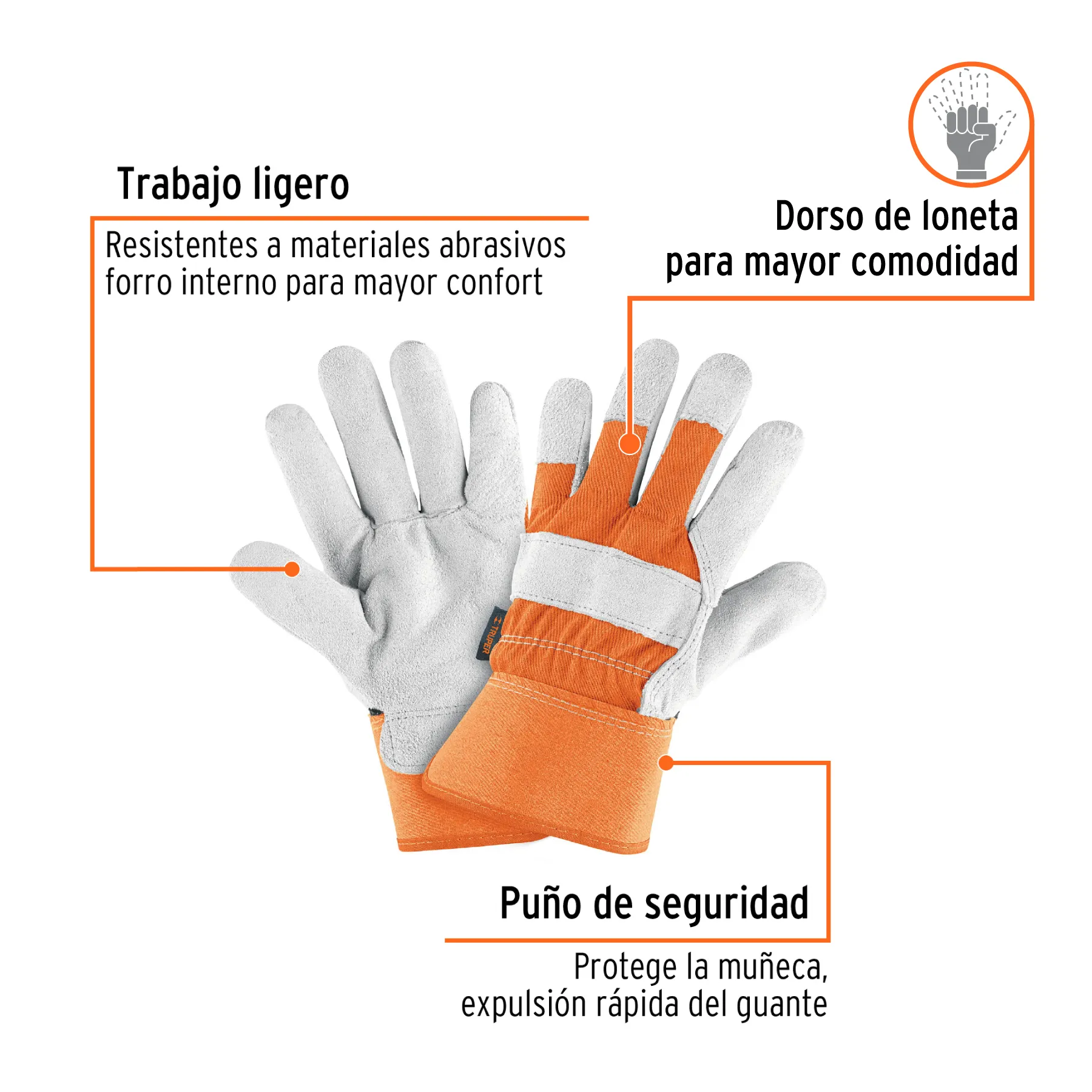 Guantes Truper De Carnaza Unitalla