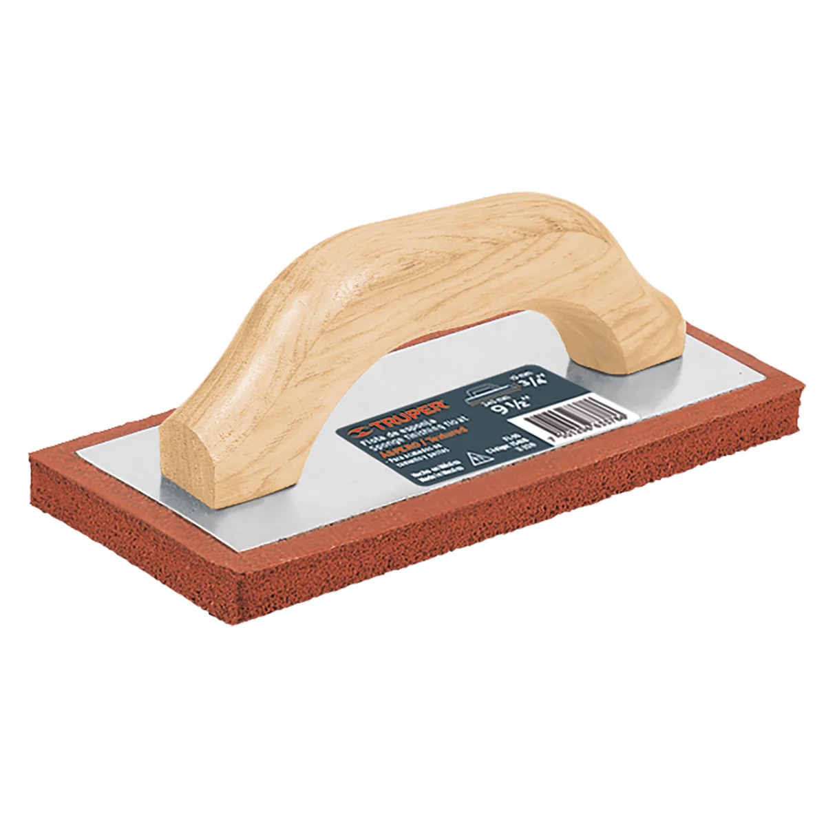 Flota Áspero 1/2 " Mango de madera Truper Esponja 30 x 10 cm
