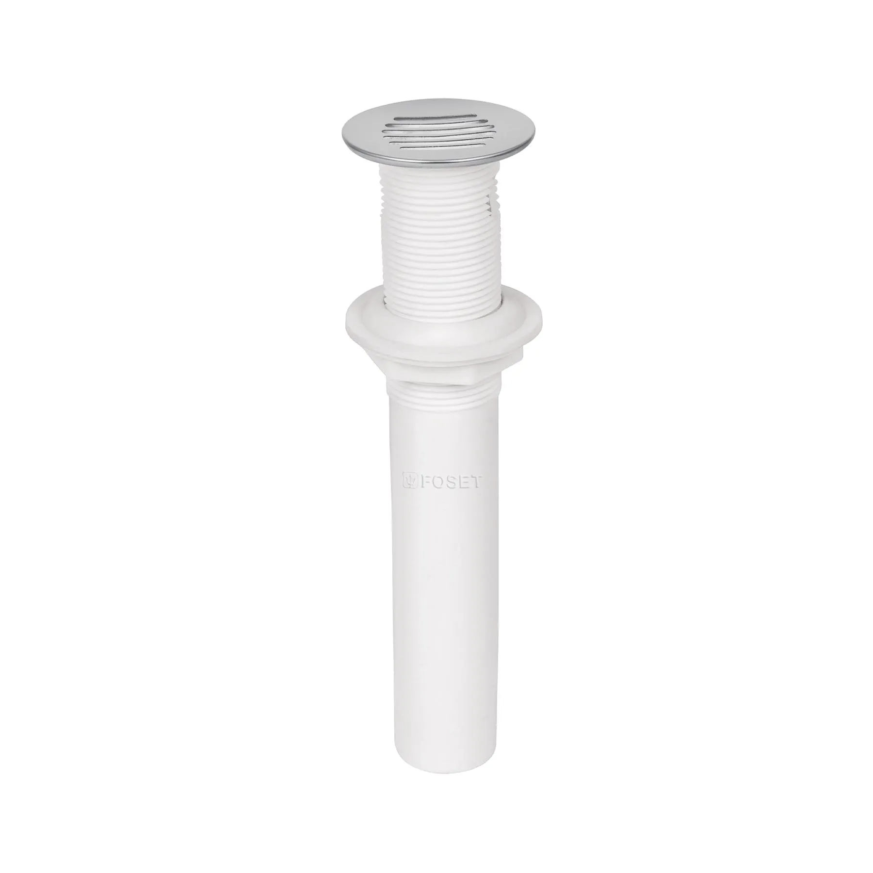 Contra para lavabo  Blanco Foset De Polipropileno Cubierta cromada con rejilla