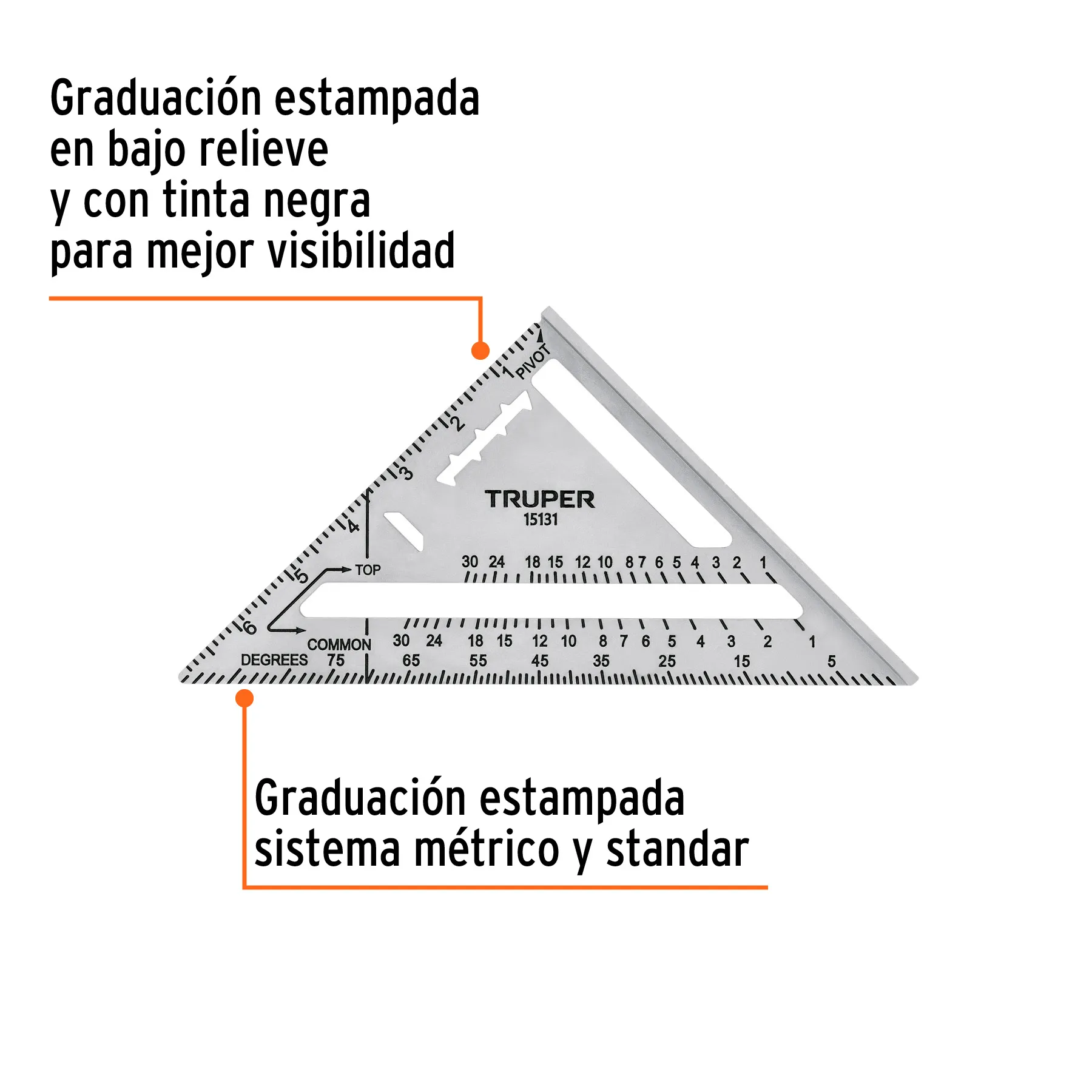 Escuadra 7 " (18 cm) Truper Para muros de yeso