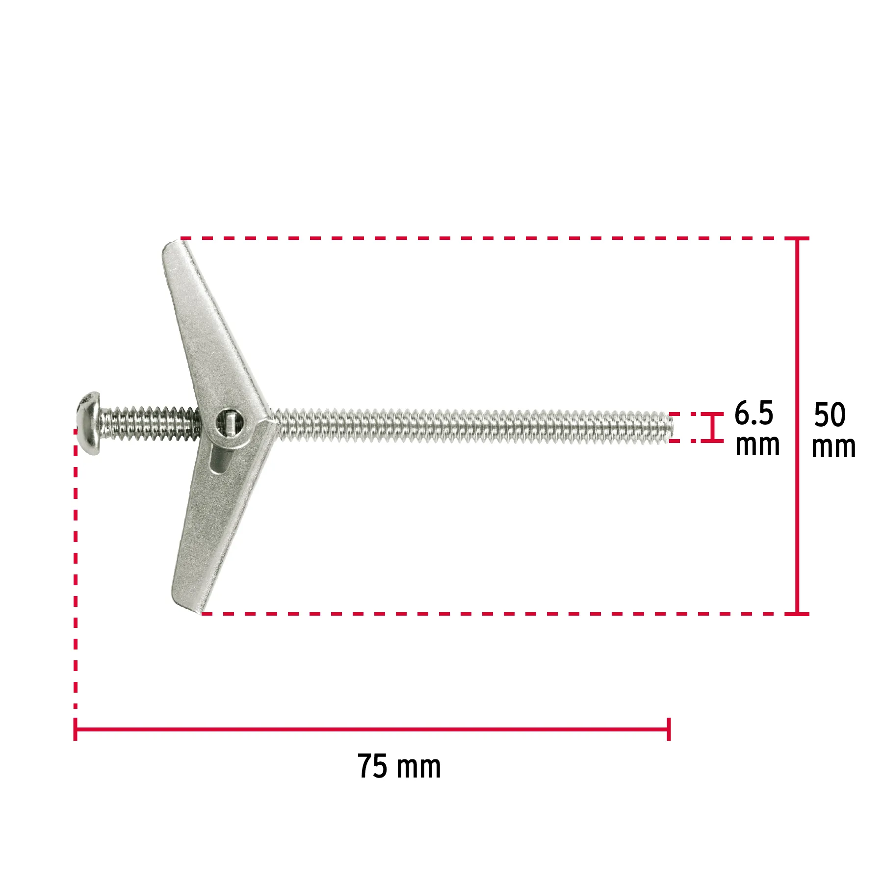 Sujetador mariposa 3/16 " Bolsa (4 pz)