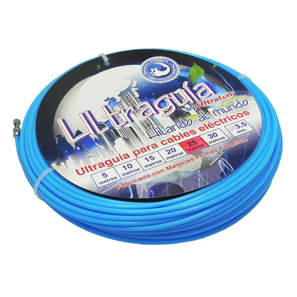 Guía para cable Azul 25 m Ultraguía Plástica