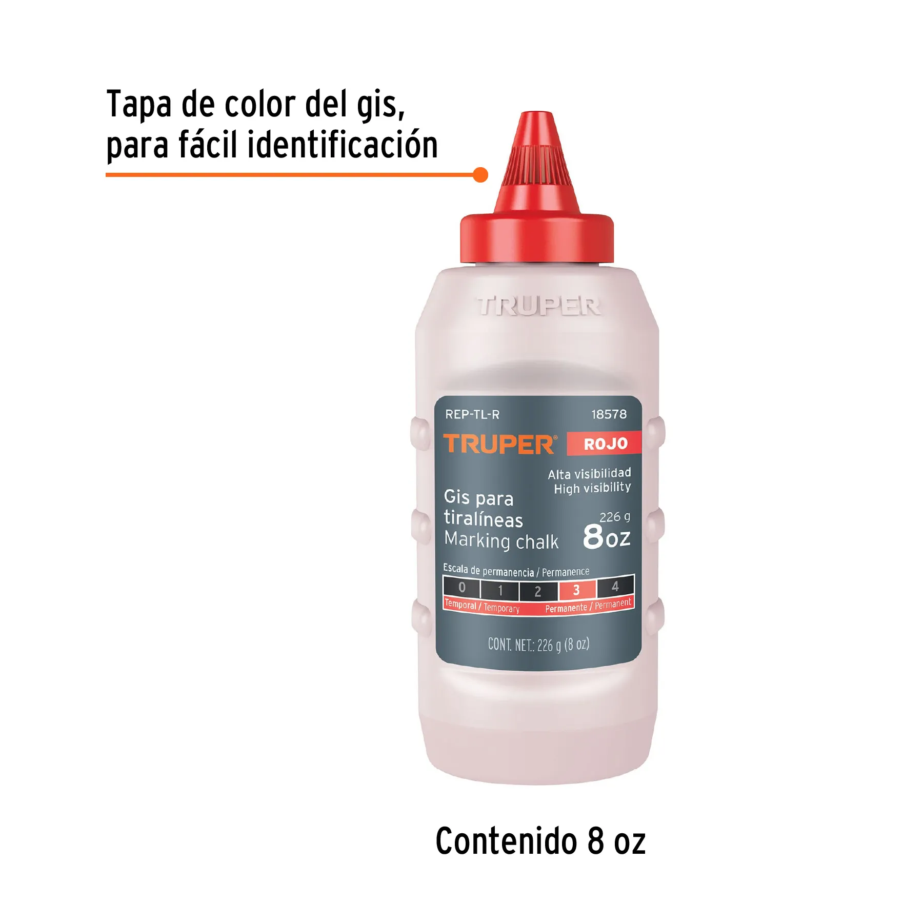 Gis para tiralineas Rojo Truper