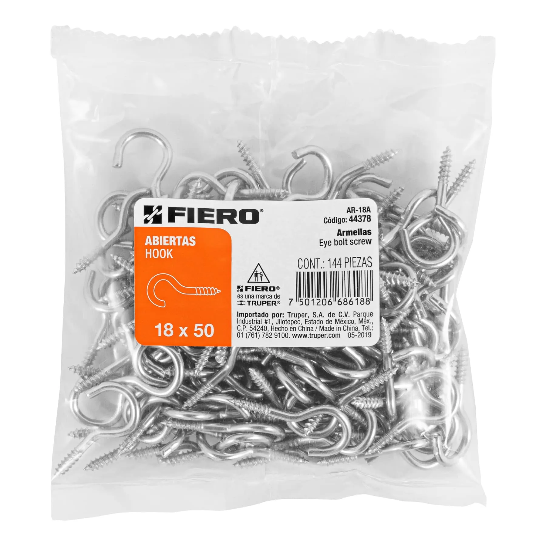 Armella 18 x 50 Fiero Abierta Bolsa (144 pz)