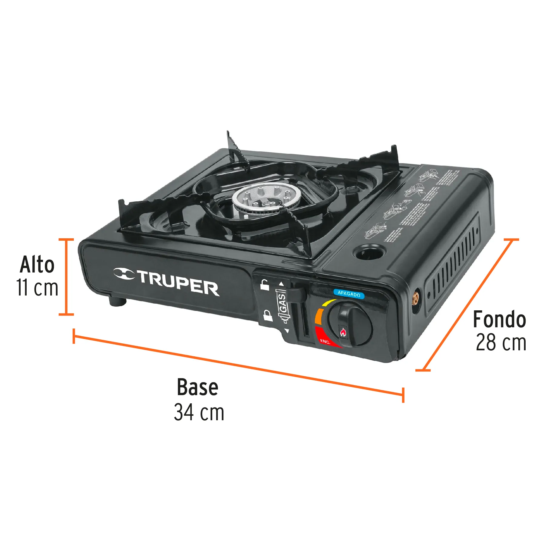 Estufa portátil Truper Para lata 1/4 " de vuelta