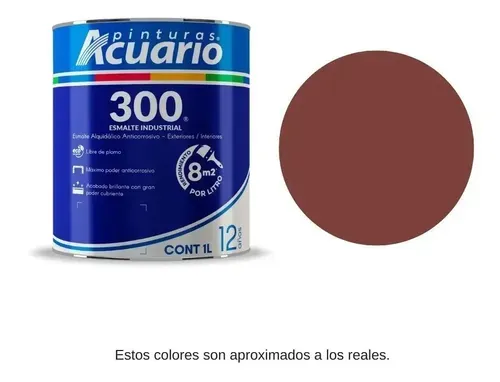 Pintura de esmalte Marron 1 L (1000 ml) Acuario 300
