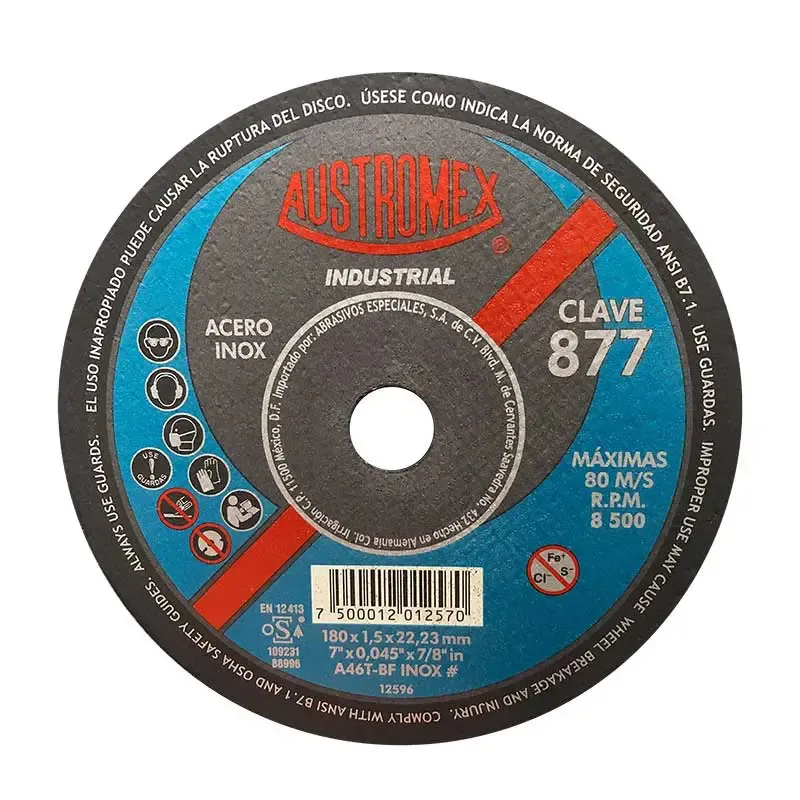 Disco de corte  7 " Austromex Inoxidable