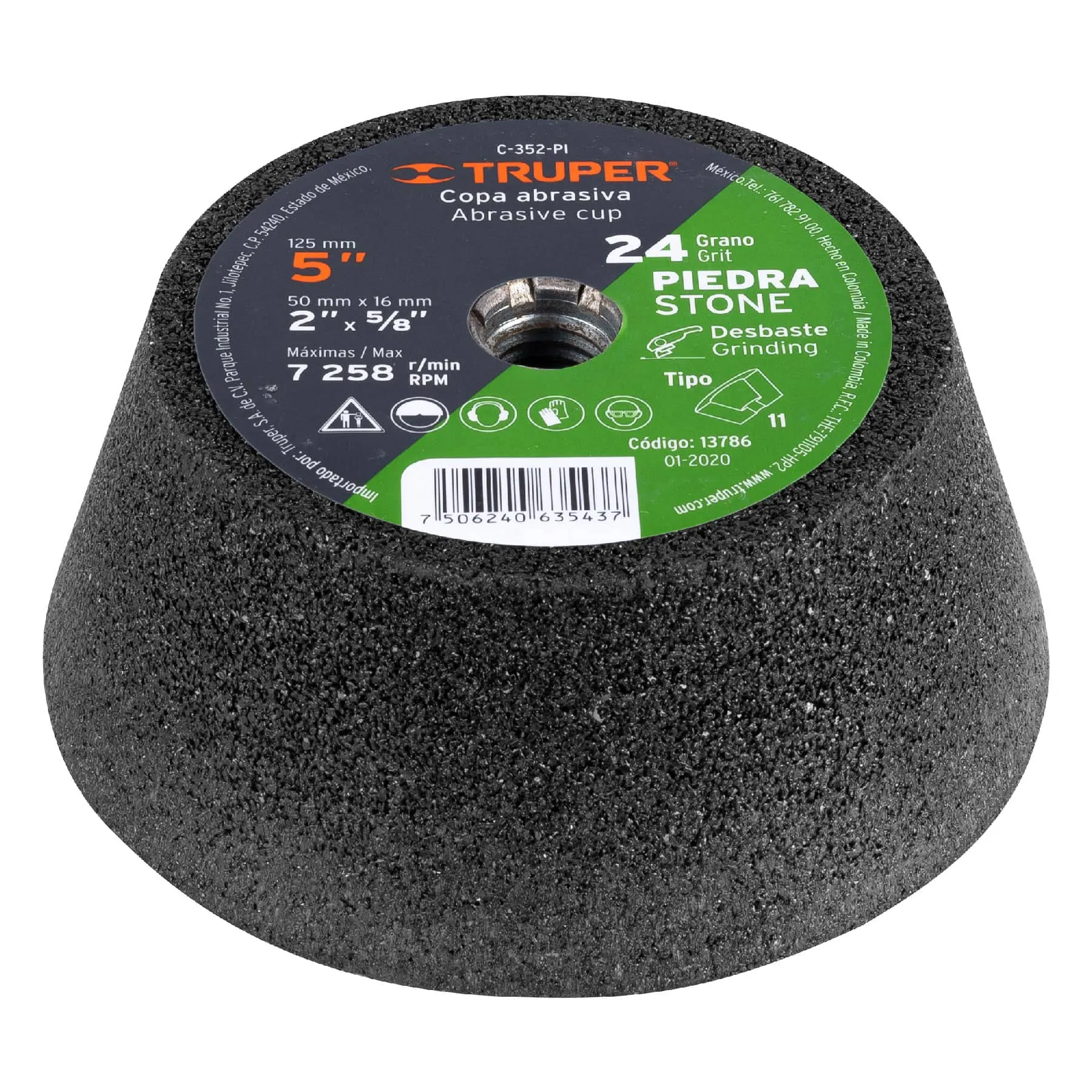 Copa para desbaste de piedra 5 " 24 Truper