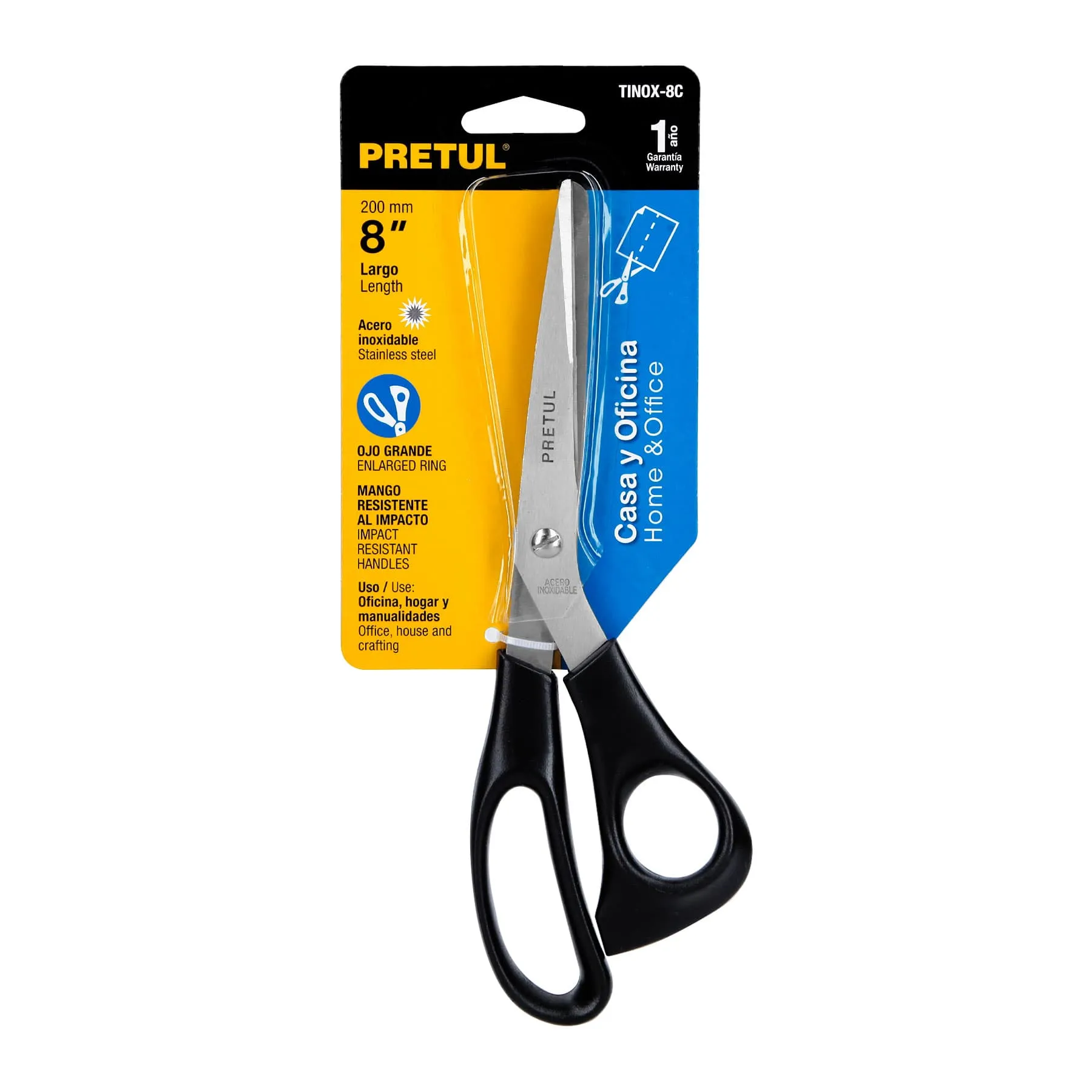 Tijeras 8 " (20 cm) Pretul Para casa y oficina