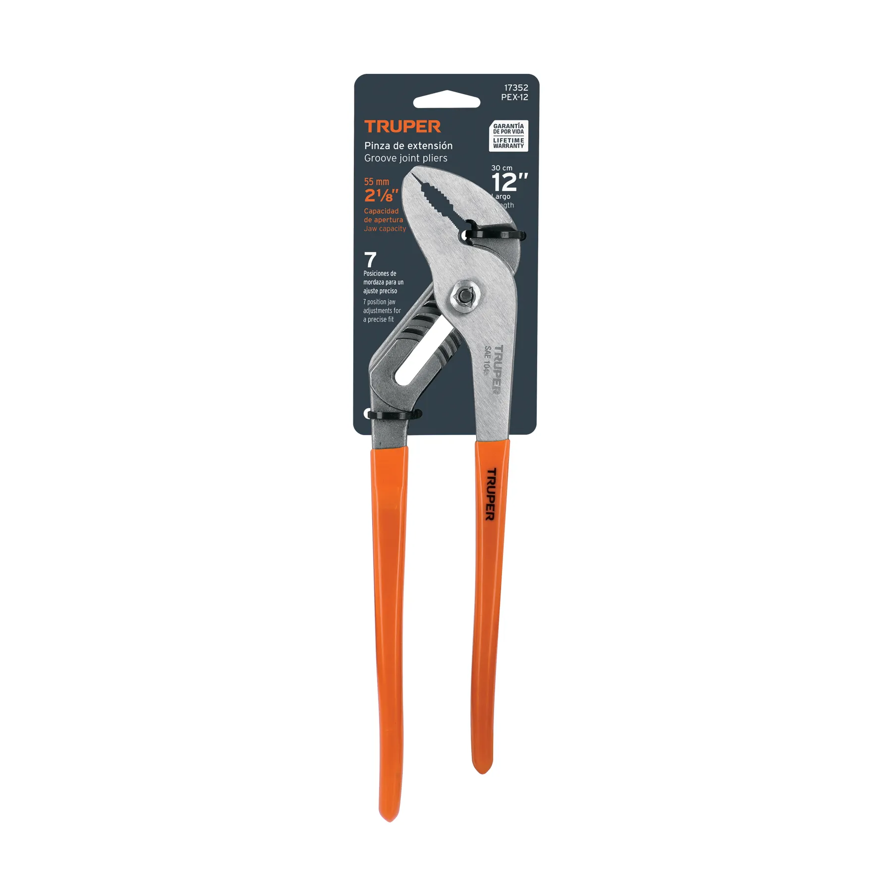Pinzas de extension 55 mm 12 " Truper PVC