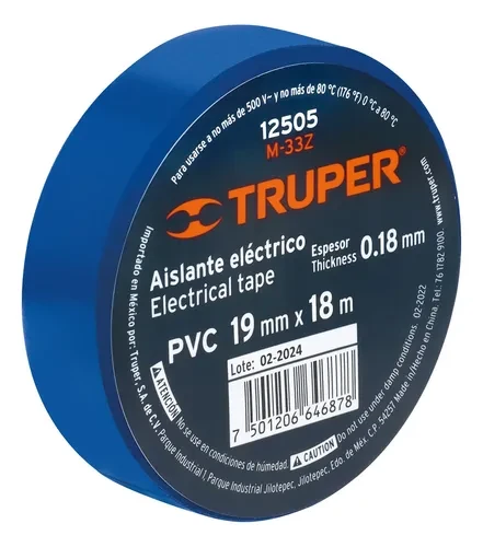 Cinta de aislar Azul Truper