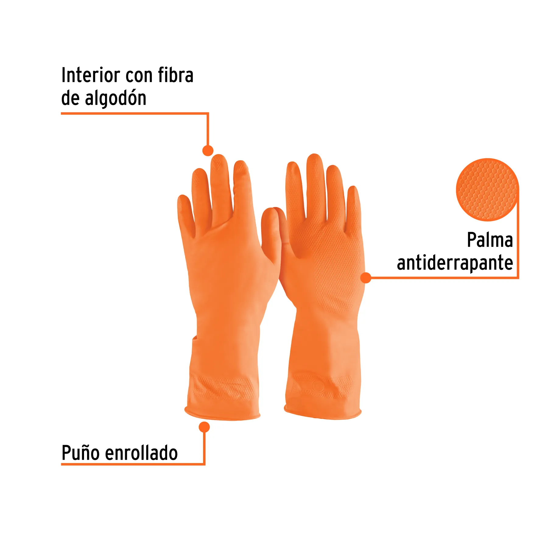Guantes Truper Latex G Para limpieza