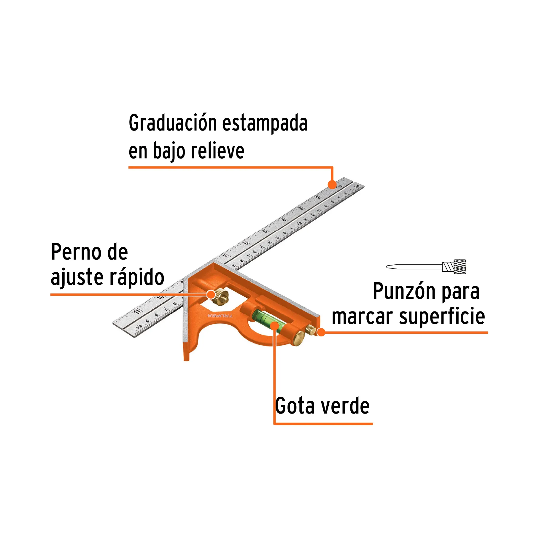Escuadra 12 " (30 cm) Truper De combinacion