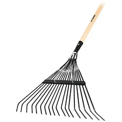 Escoba para jardin 18 " Recta Truper Metalica 18 Dientes