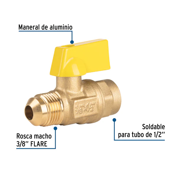 Válvula de control para gas