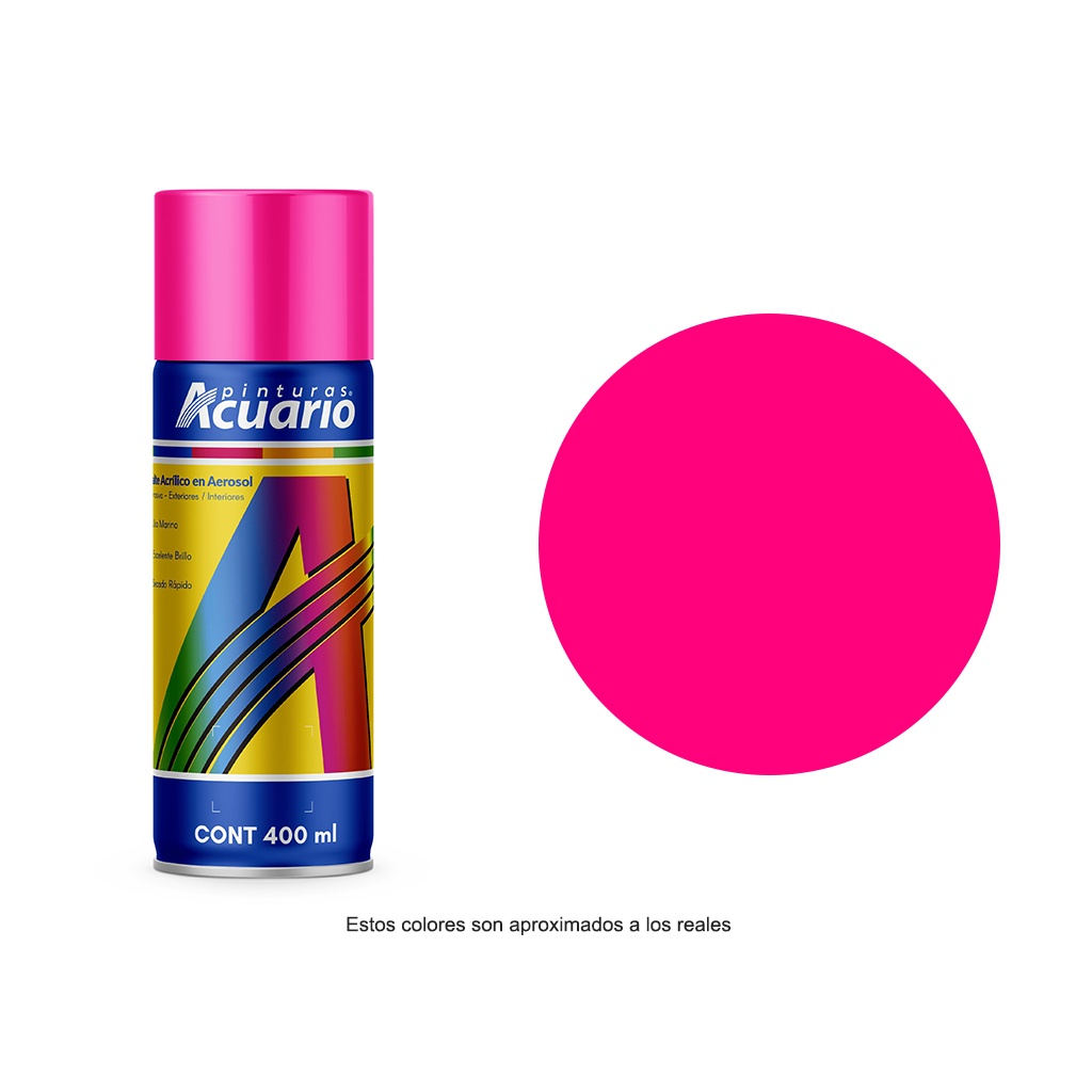 Aerosol Rosa fluorescente Acuario
