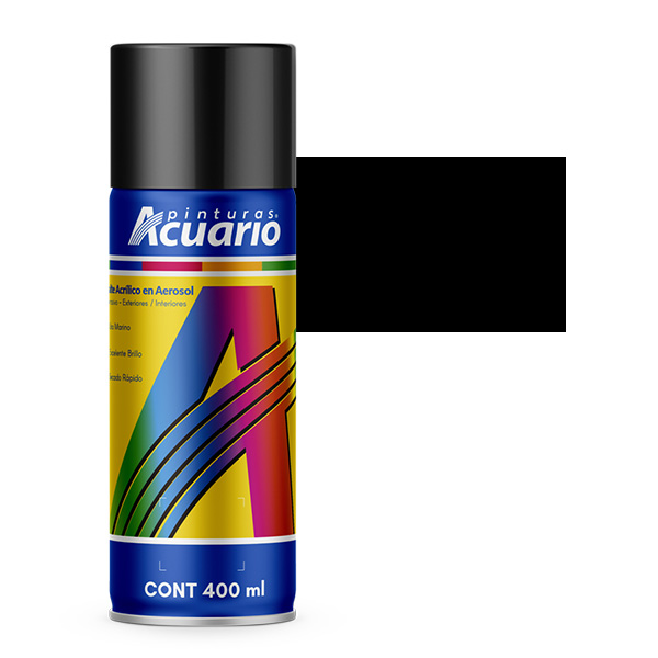 Aerosol Negro semi-mate Acuario