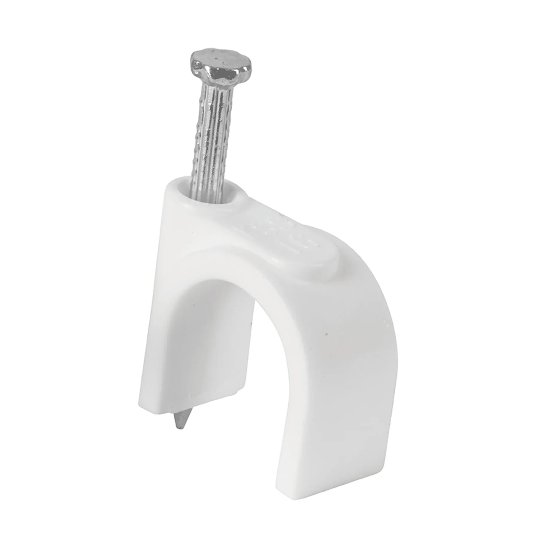 Grapas para cable Blanca Volteck 16 mm Redonda Por bolsa (20 pz)