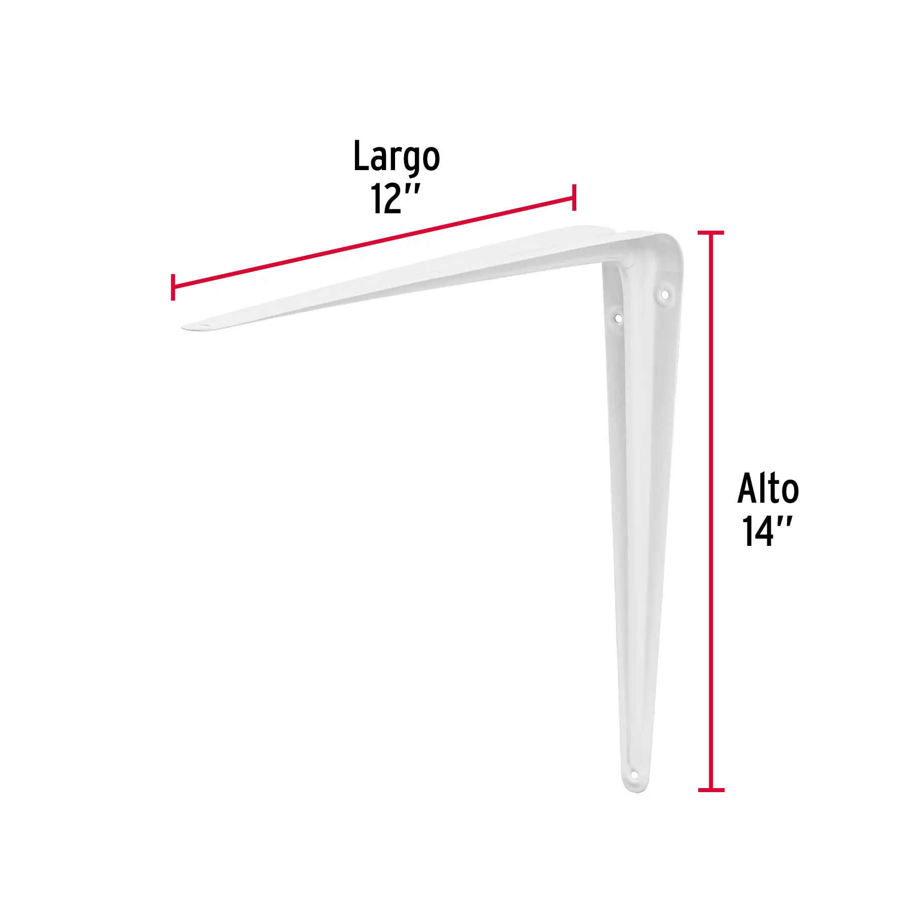 Mensula 12 " (30 cm) 50 kg Blanca 14 " (35 cm) Fiero Clasica