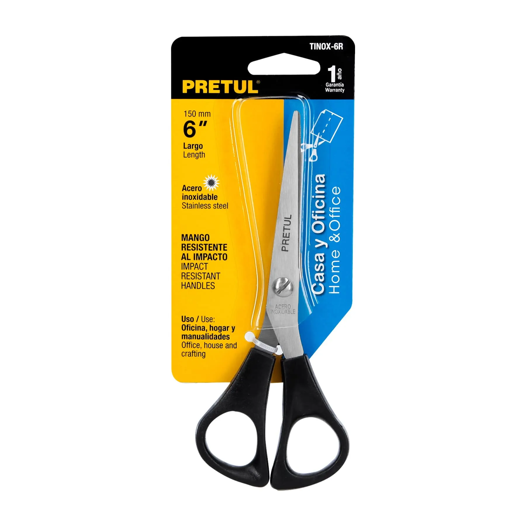 Tijeras 6 " (15 cm) Pretul Para casa y oficina