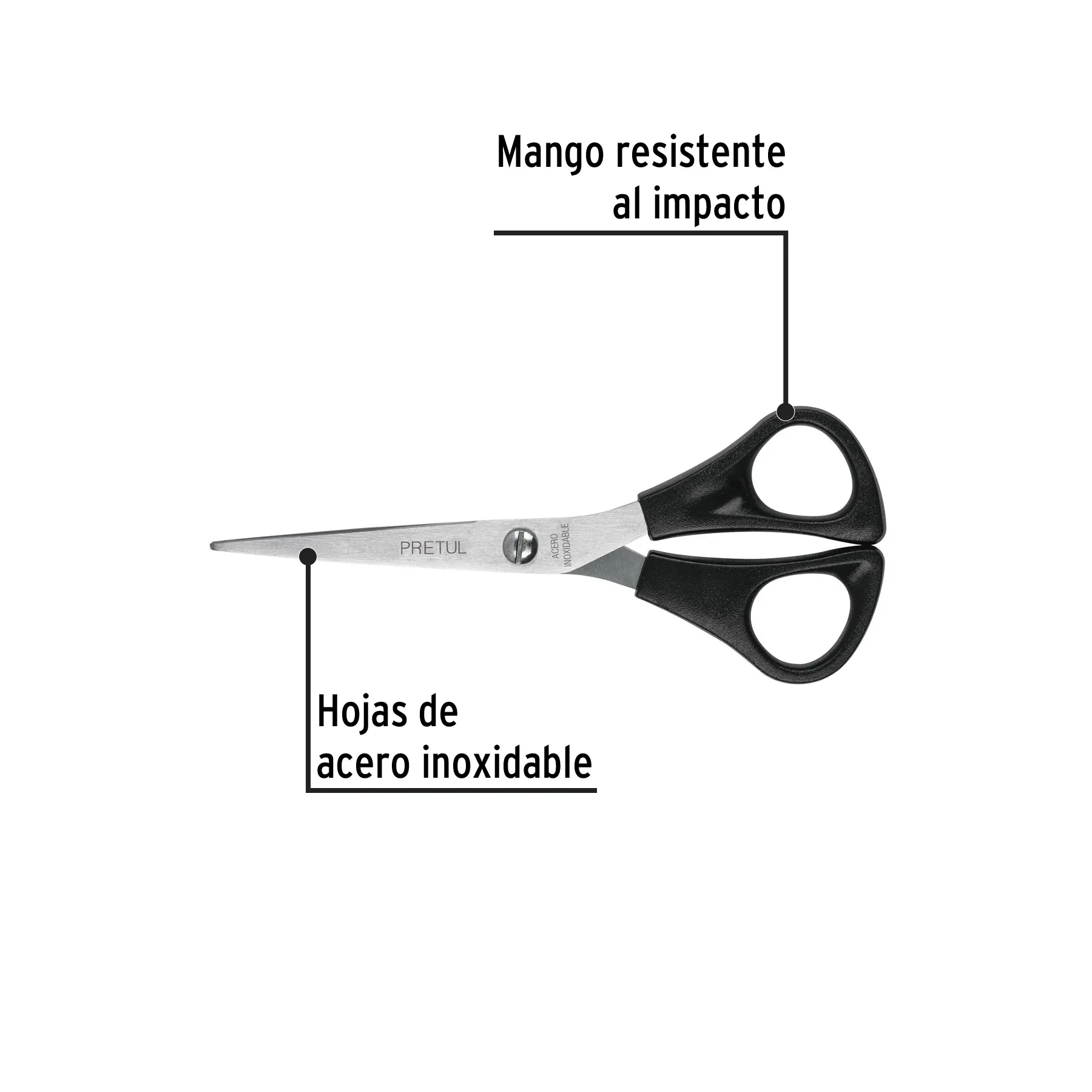 Tijeras 6 " (15 cm) Pretul Para casa y oficina
