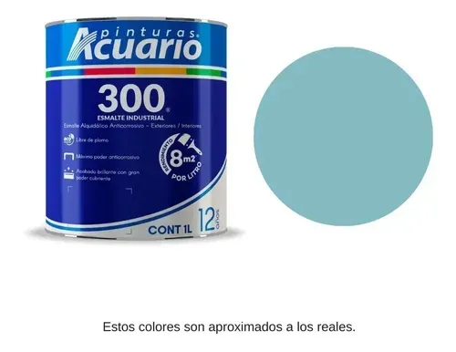 Pintura de esmalte Azul cielo 1 L (1000 ml) Acuario 300
