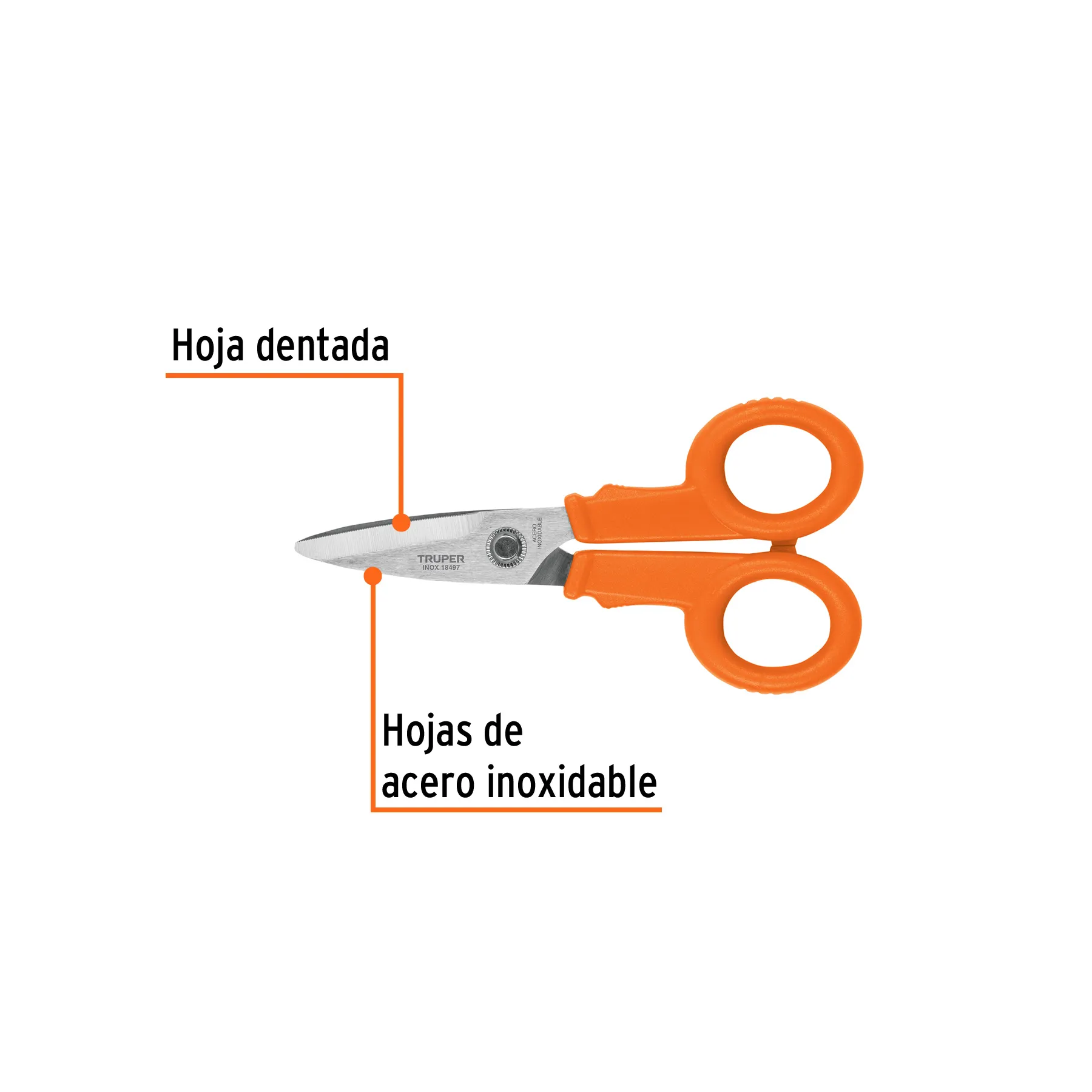 Tijeras 5 1/2 "(14cm) Truper Para electricista
