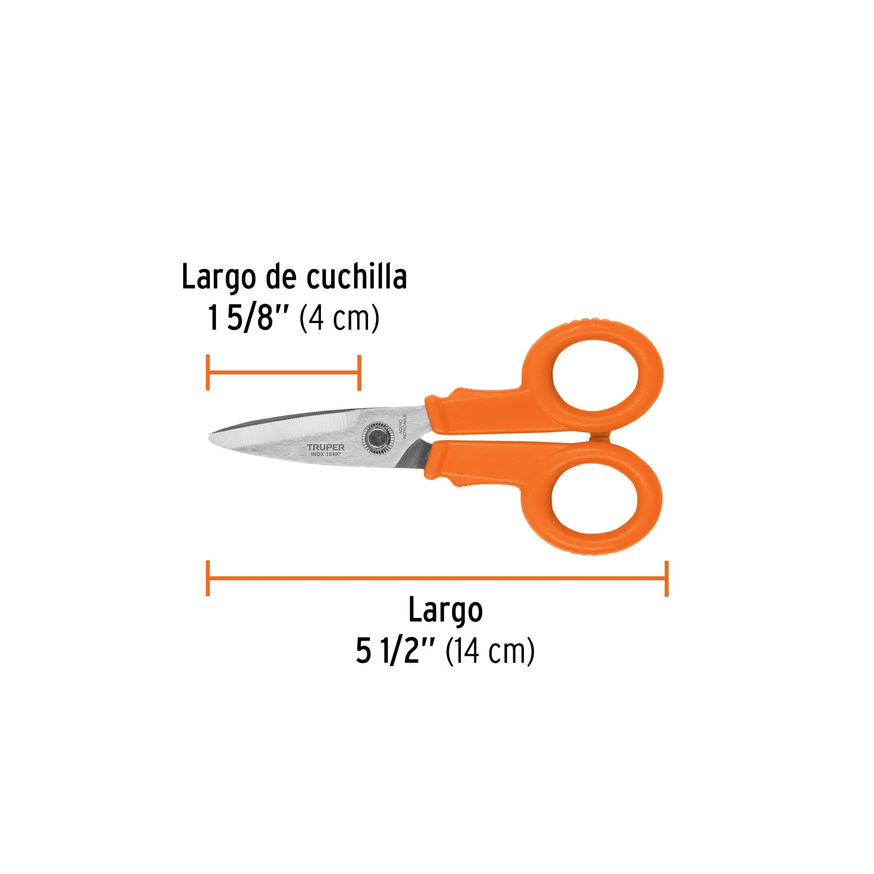 Tijeras 5 1/2 "(14cm) Truper Para electricista