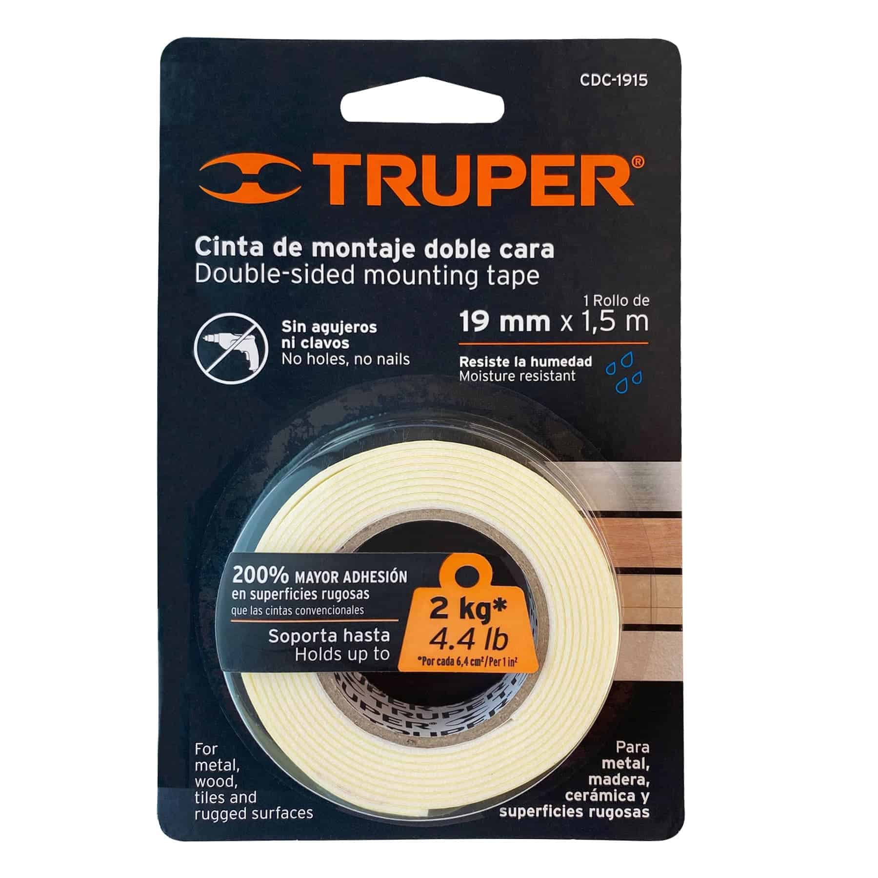 Cinta de doble cara 1.5 M Truper