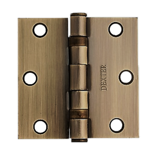 Bisagra rectangular Laton antiguo Phillips 3 " x 3 " Por caja (10 pz)
