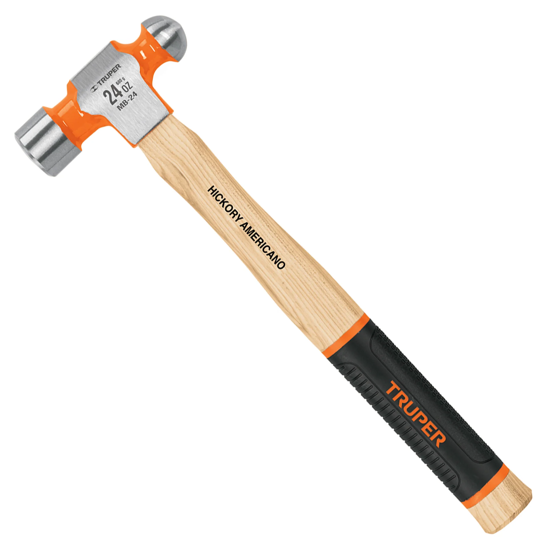 Martillo de bola 15 " (38 cm) Truper 24 oz Mango de madera con grip antiderrapante