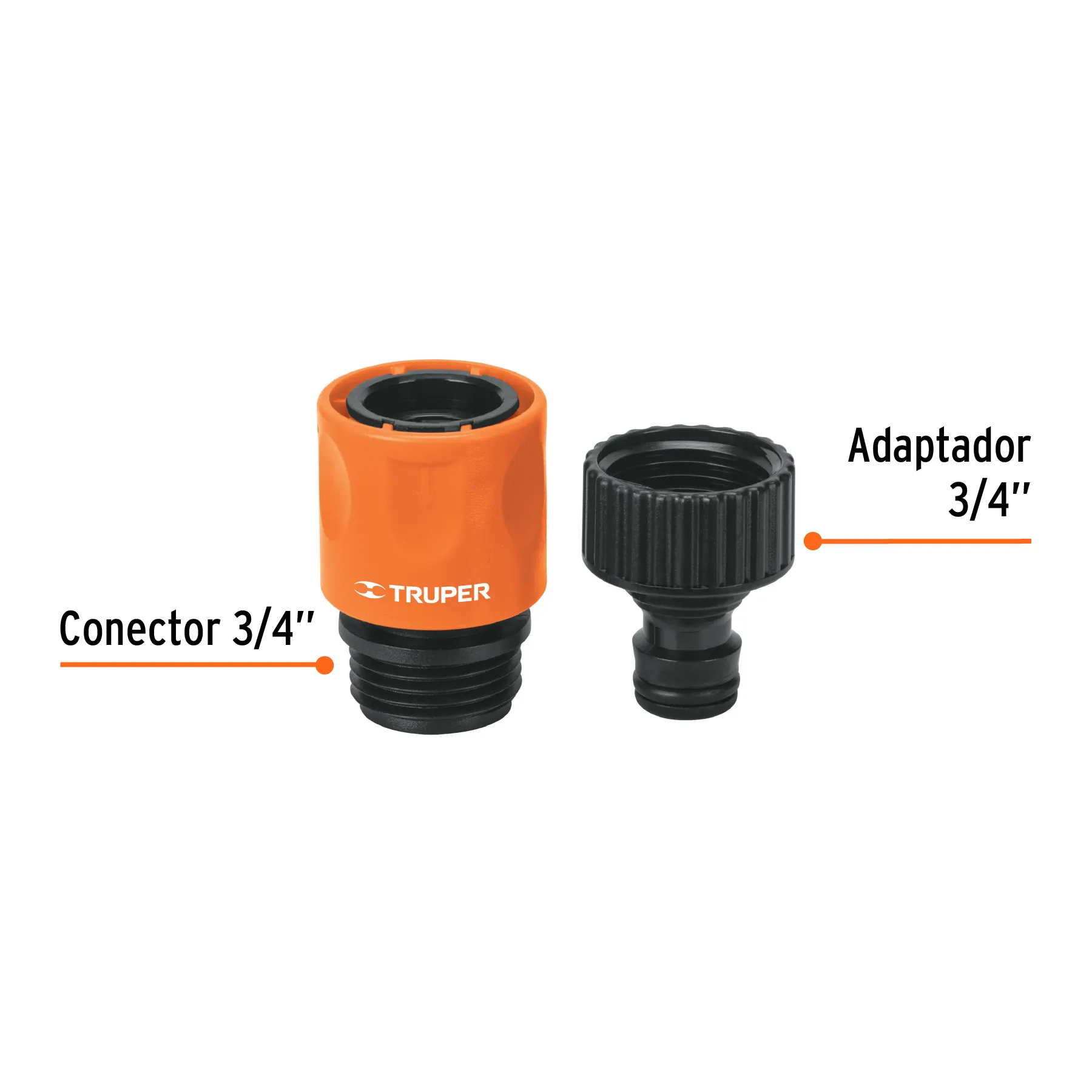Conector de sistema click Para grifo Truper ,ABS