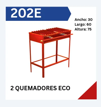 Parrilla de herrería 75 cm Corona Roja económica 2 quemadores