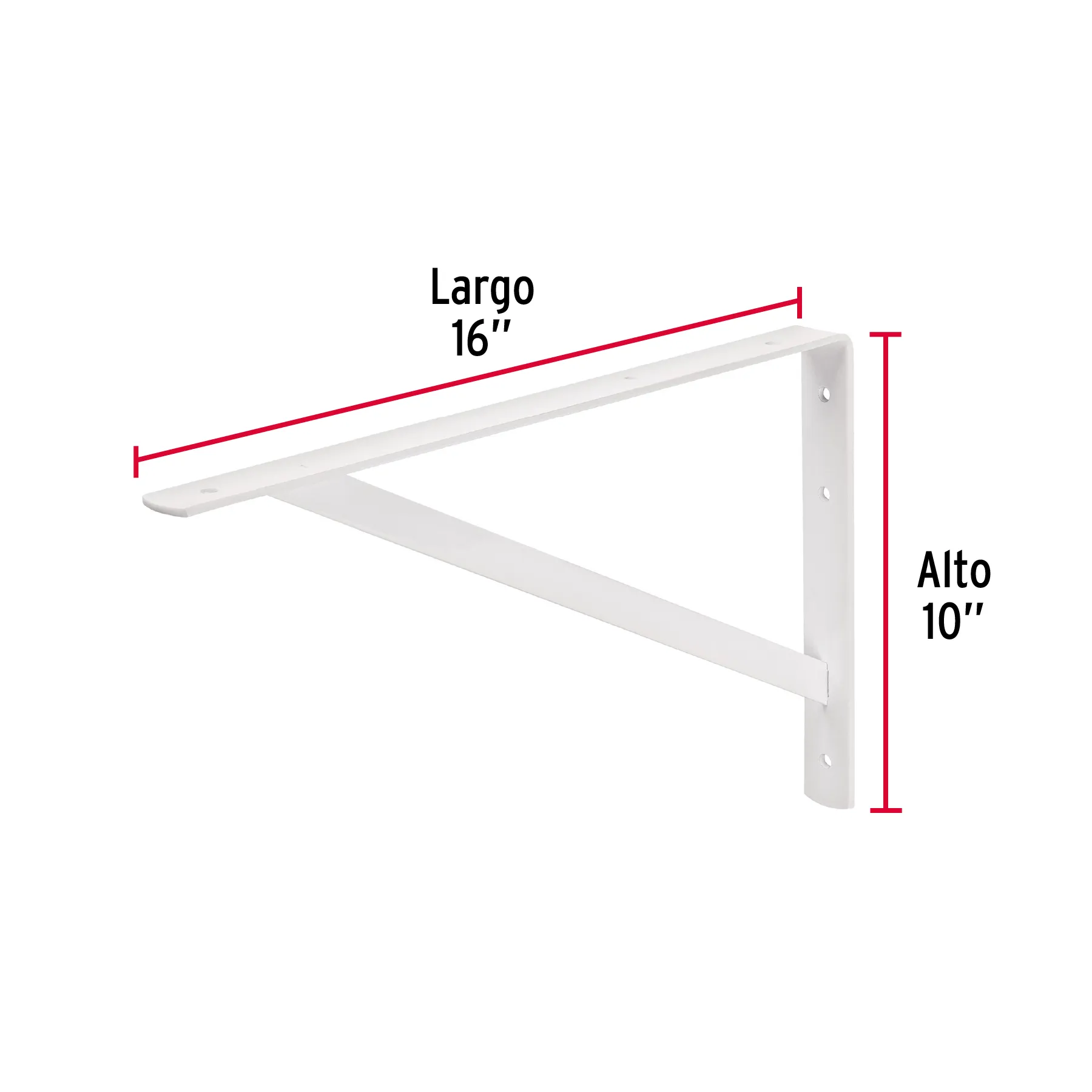 Mensula 10 " (25 cm) 360 kg Blanca 16 " (40 cm) Fiero Reforzada