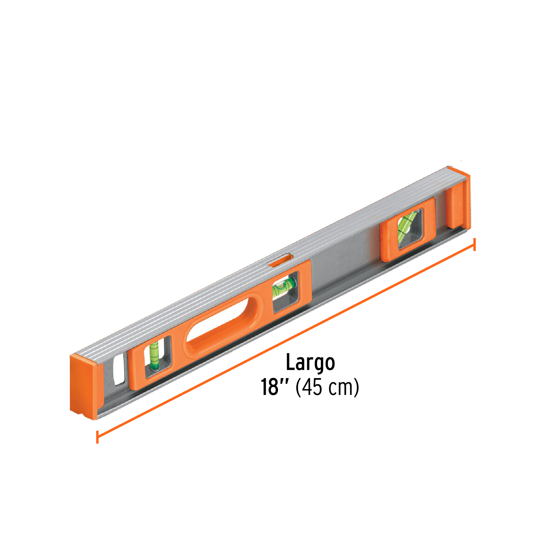 Nivel  18 " (45 cm)  Truper Cuerpo de aluminio