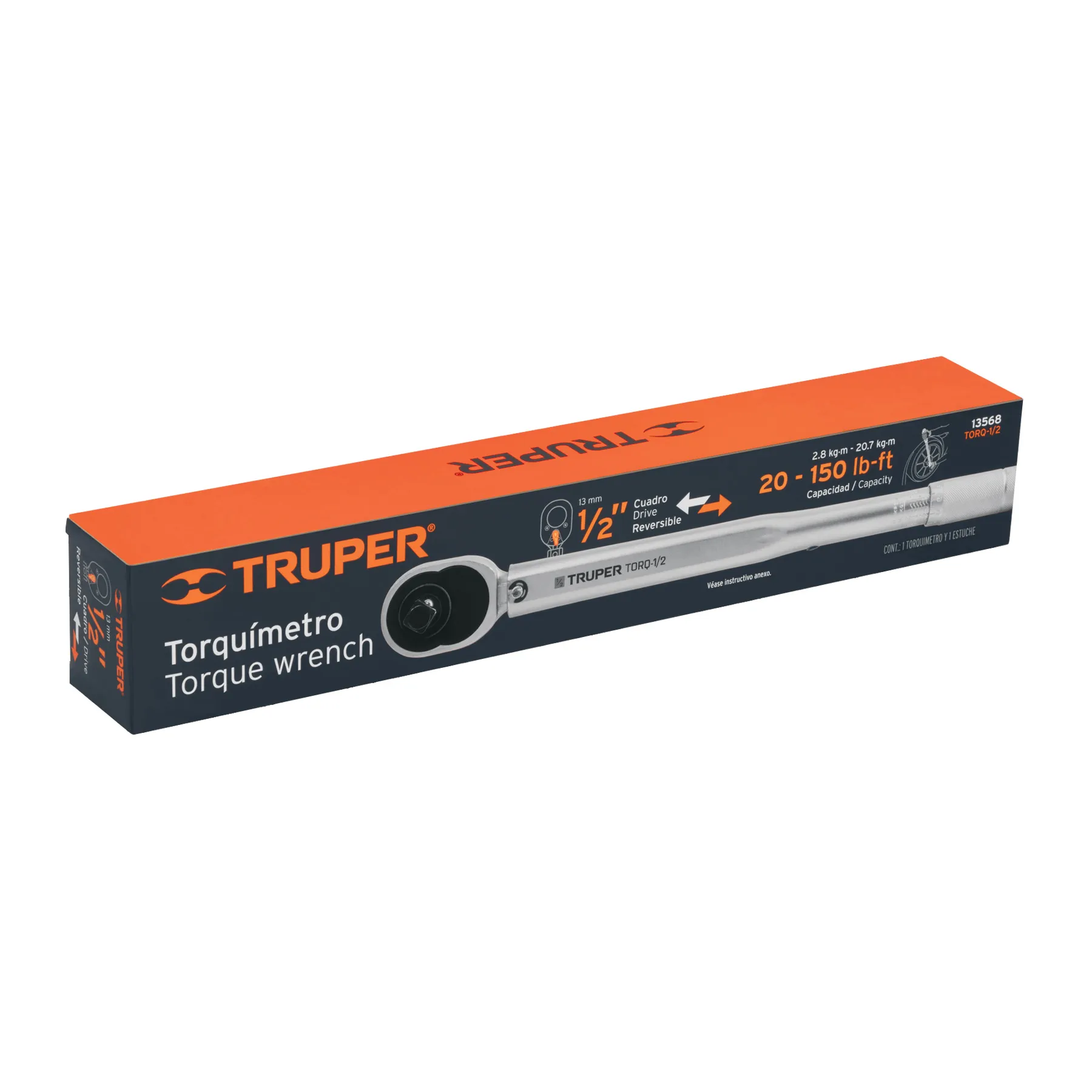 Torquimetro Doble escala Truper 1/2 " Sistema reversible