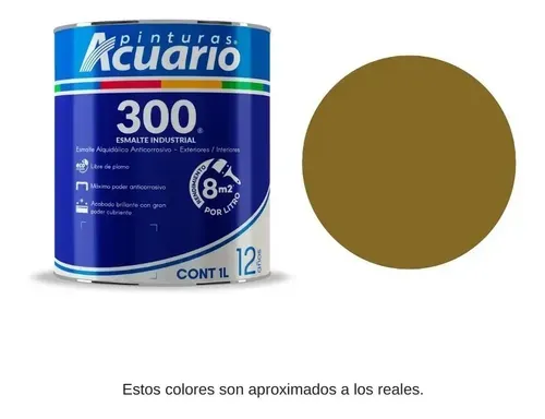 Pintura de esmalte Oro 1 L (1000 ml) Acuario 300