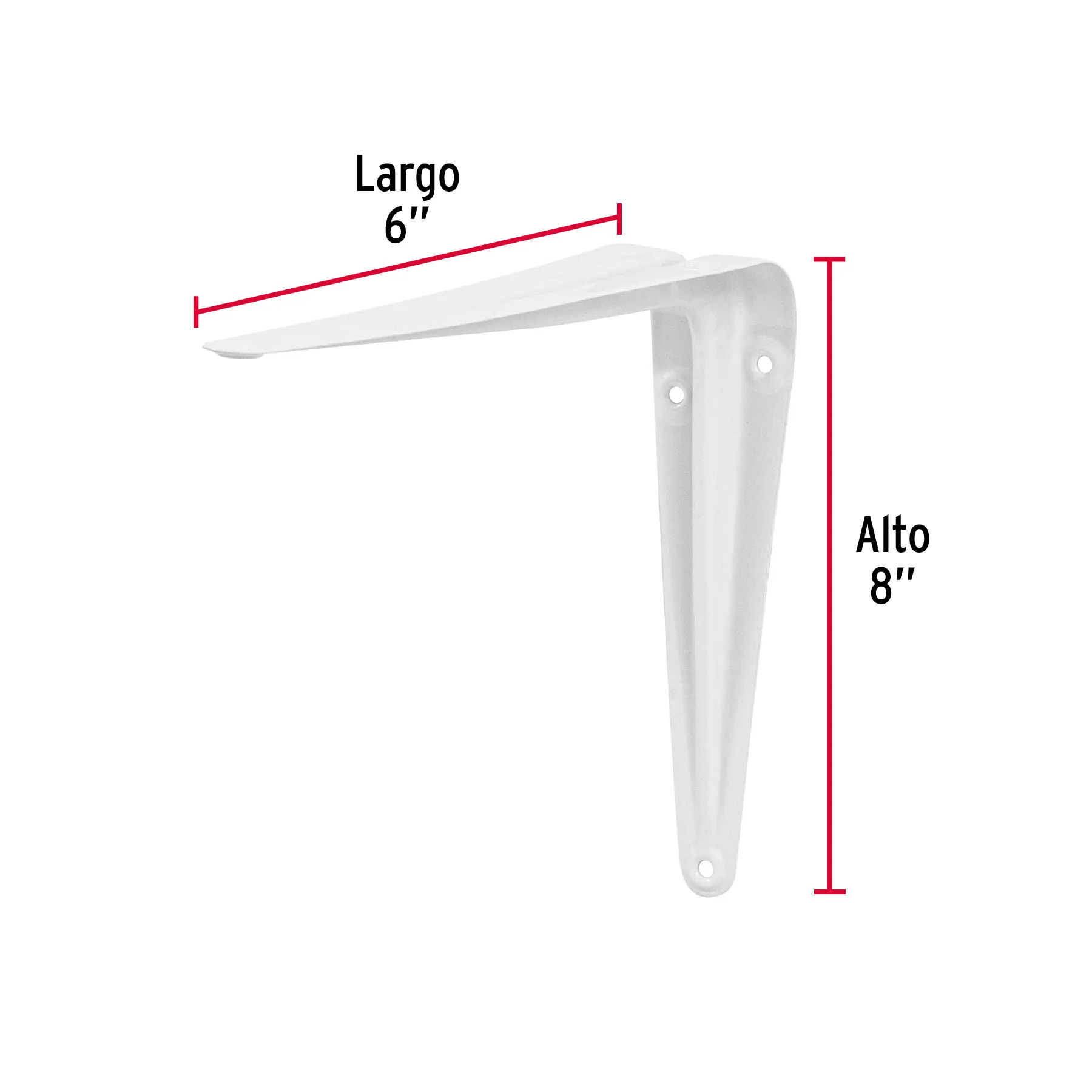 Mensula 6 " (15 cm) 30 kg Blanca 8 " (20 cm) Fiero Clasica