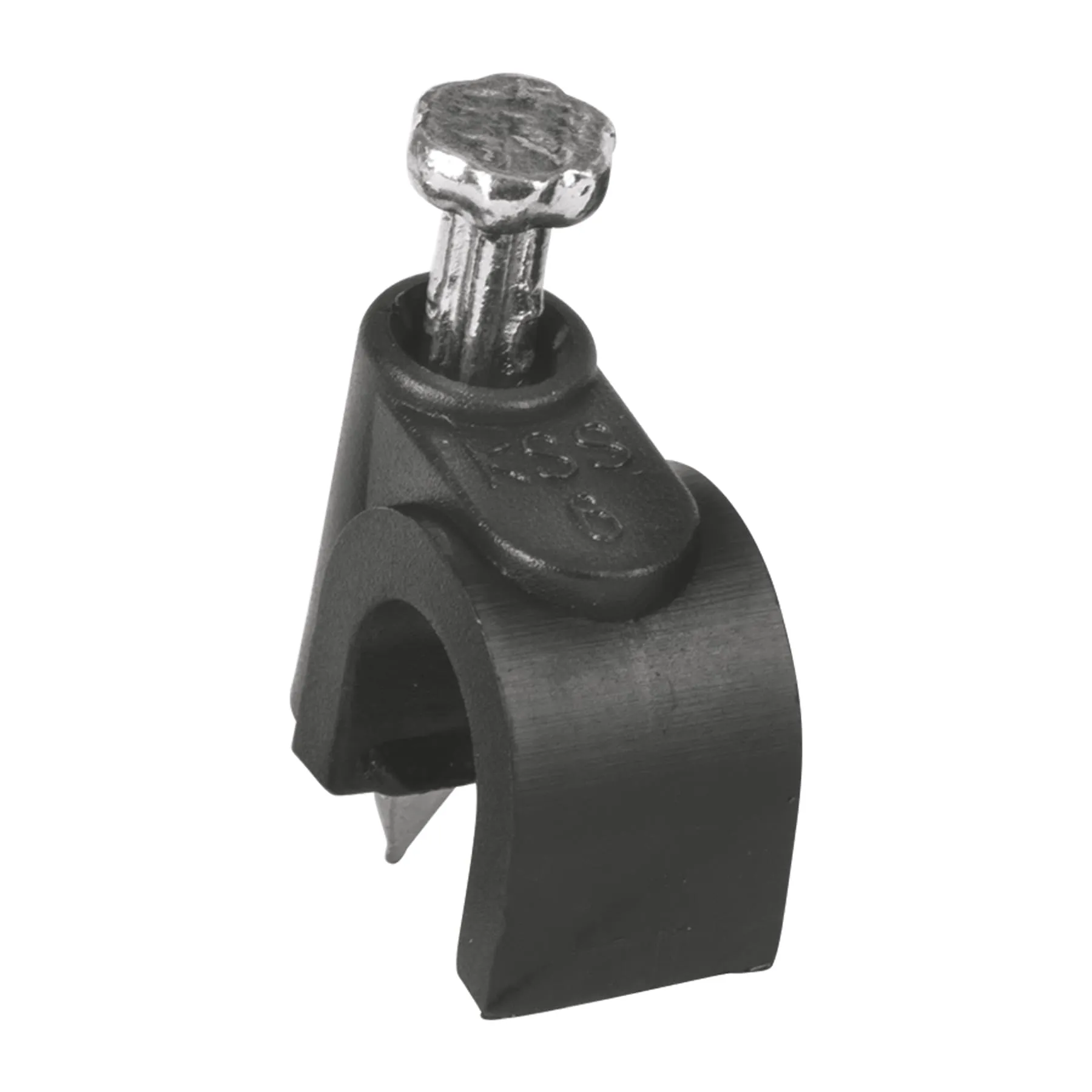 Grapas para cable Negra Volteck 6 mm Redonda Por bolsa (20 pz)
