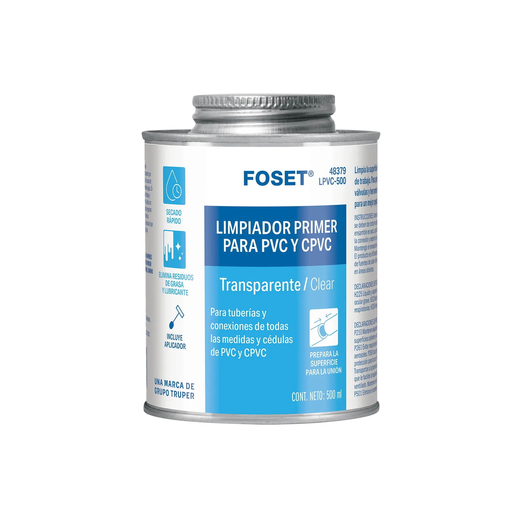 Limpiador para pvc 500 ml Foset