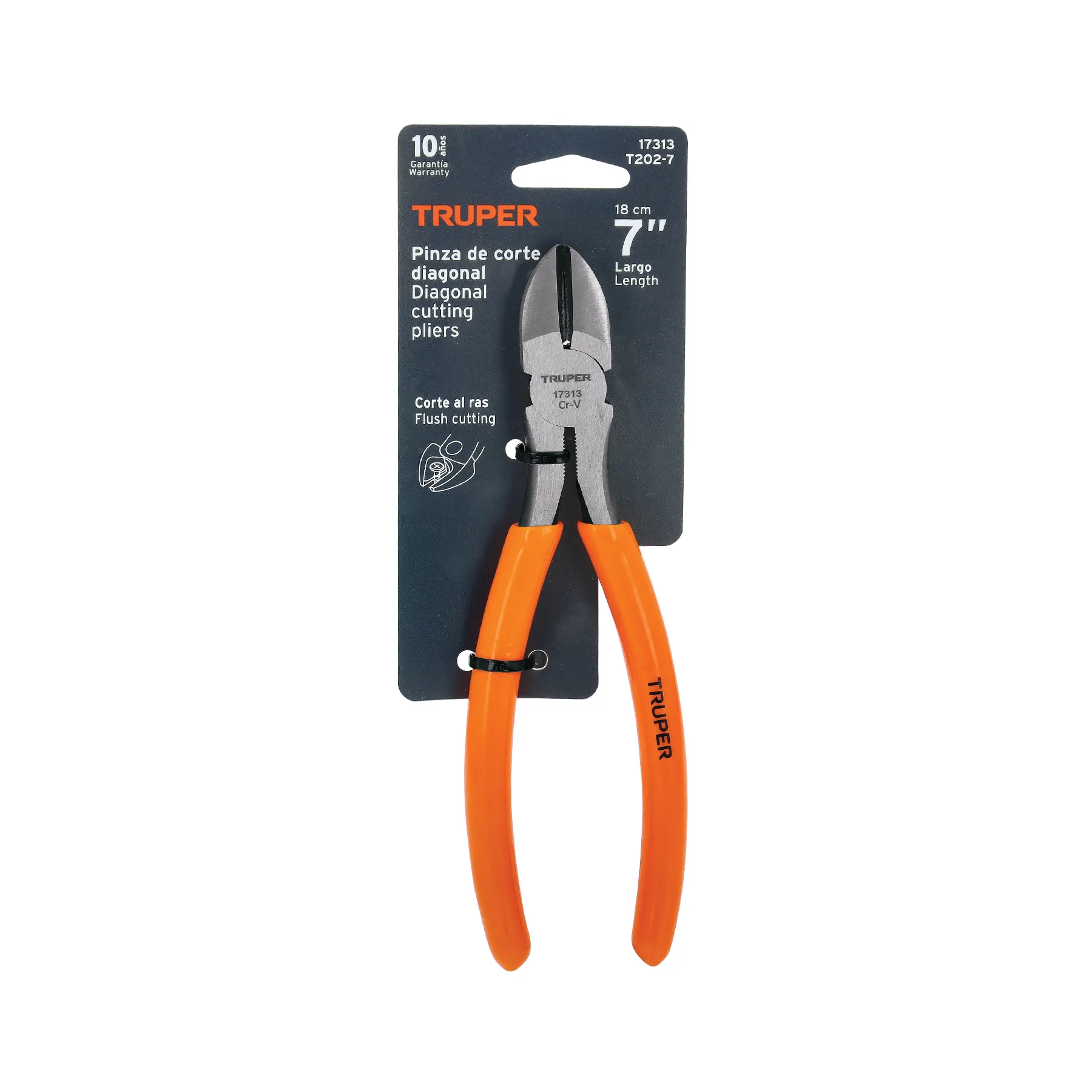 Pinzas de corte diagonal 7 " Truper PVC