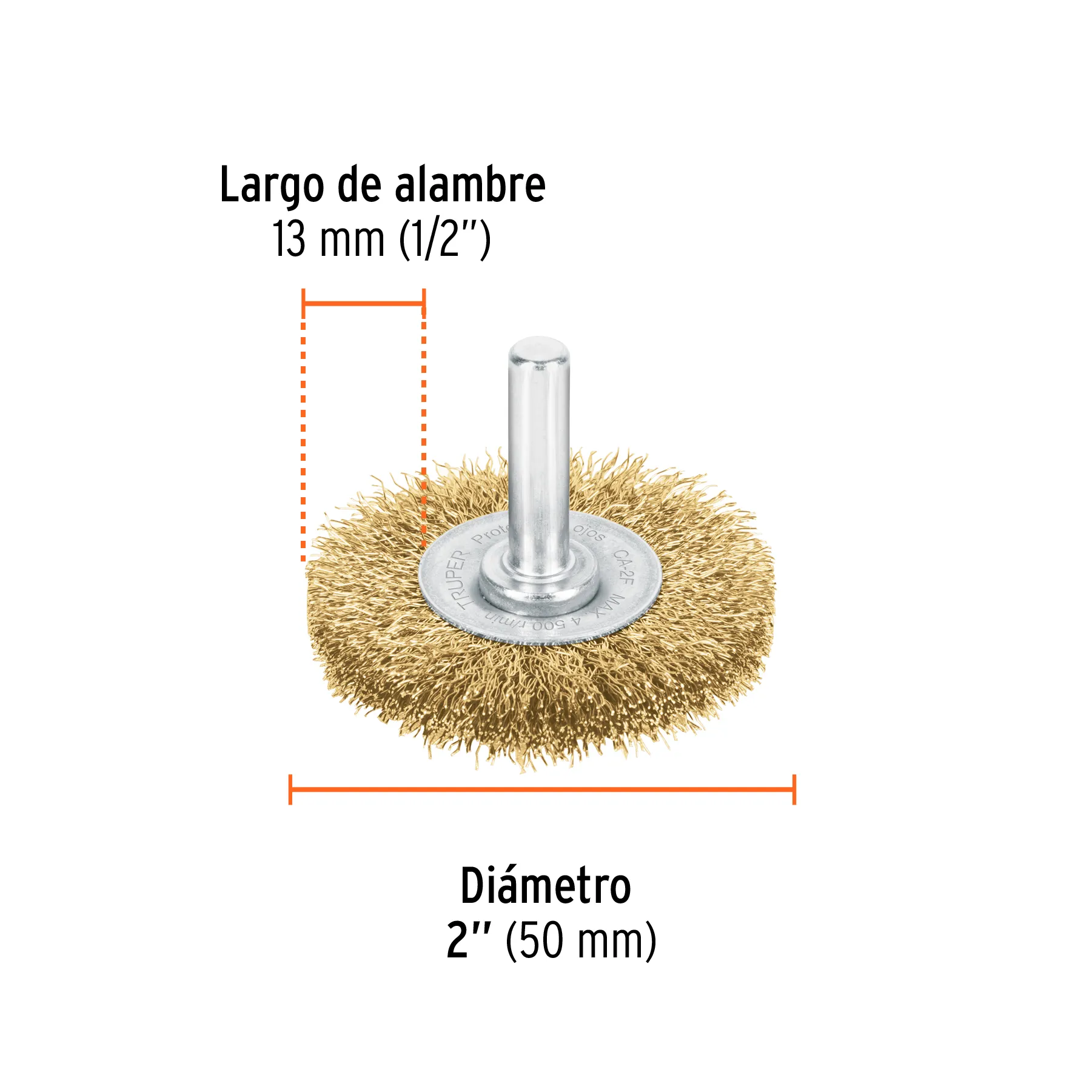 Carda circular para taladro Fino 2 " Truper