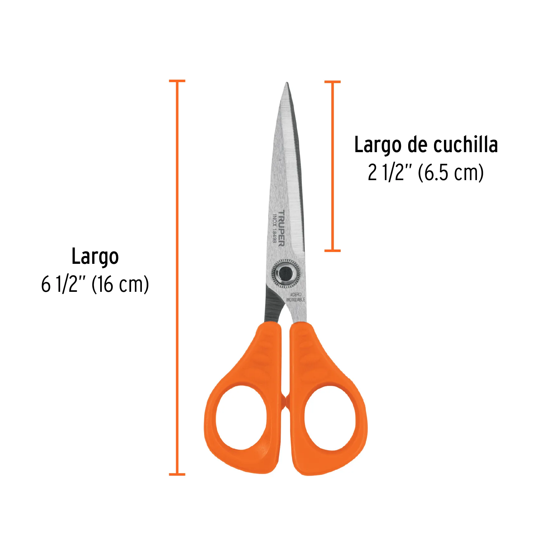 Tijeras 6 1/2 "(16 cm) Truper Para oficina