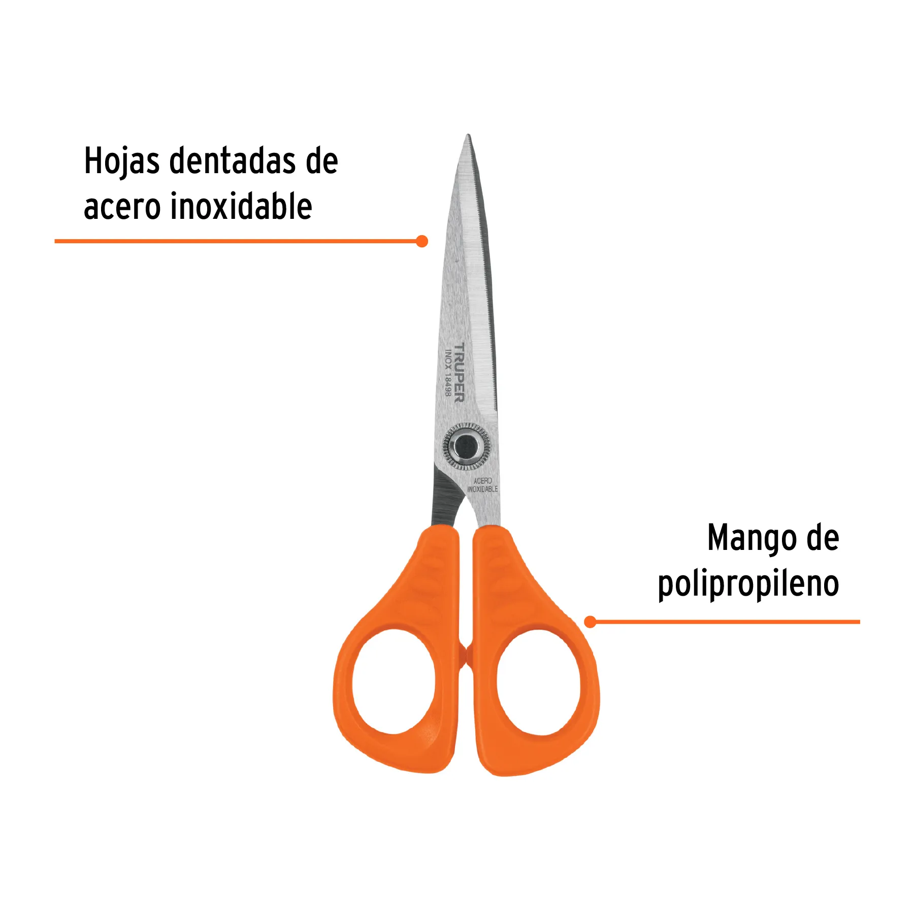 Tijeras 6 1/2 "(16 cm) Truper Para oficina