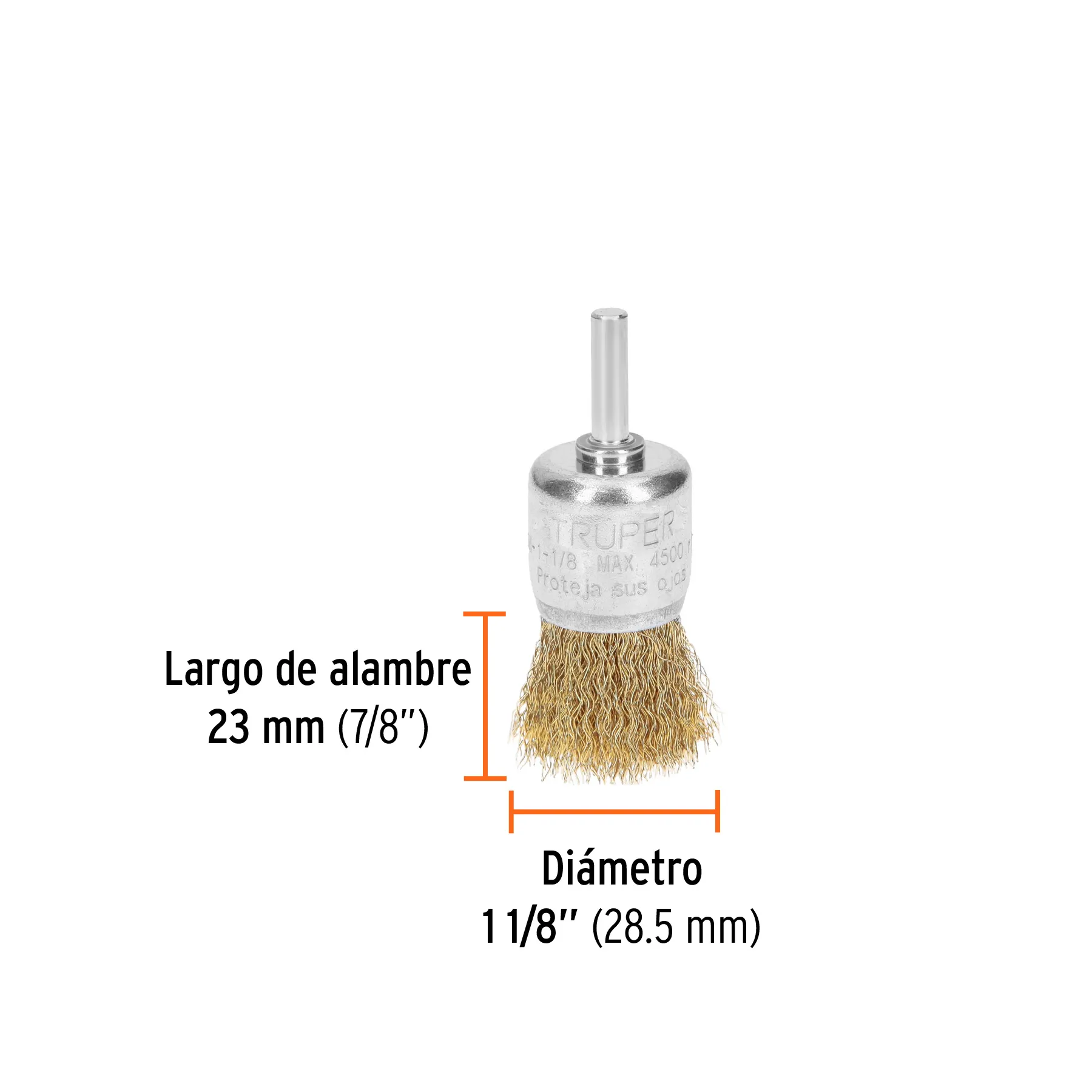 Carda de copa para taladro 1-1/8 " Truper
